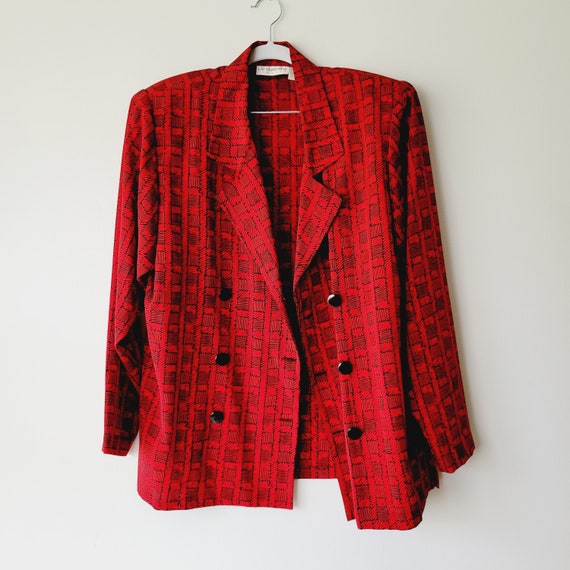 Red Vintage Liz Claiborne Blazer. Business Casual… - image 8