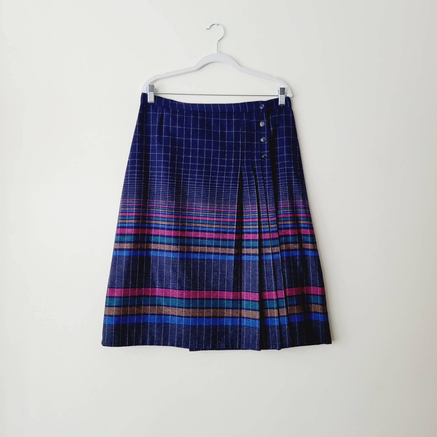 Stripe Accent Monogram Pleated Skirt - Ready to Wear