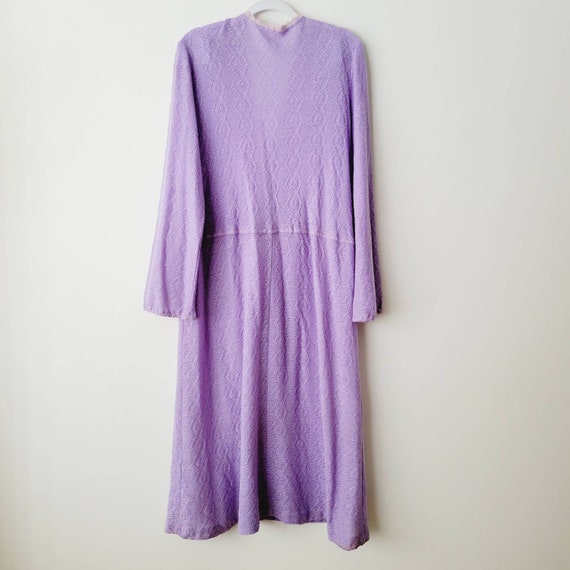 Vintage Plus-Sized Lavender Faux Wrap Sweater Dre… - image 9