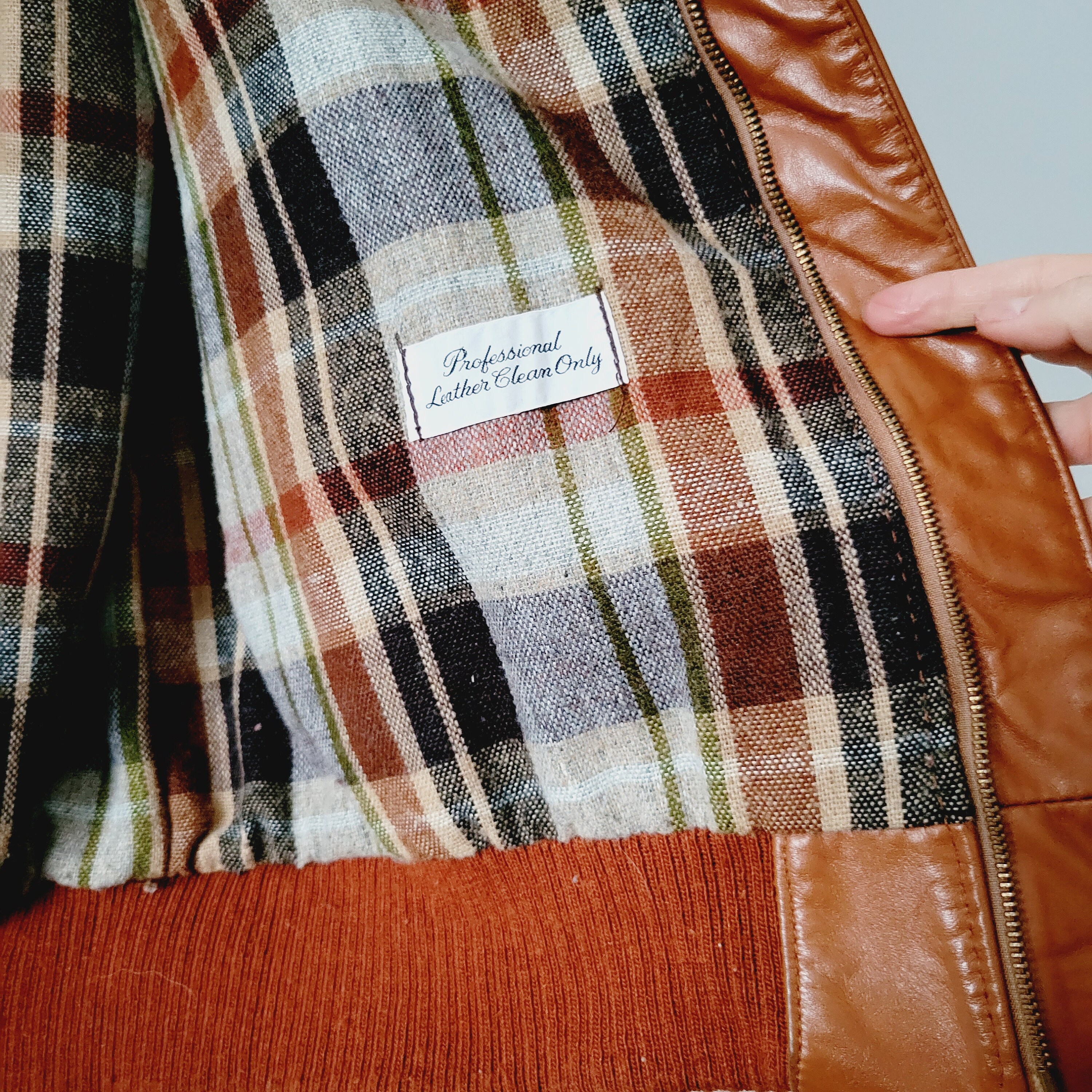 Vintage 70s Leather Shop Sears Bomber - Brown Leather , Men's Size