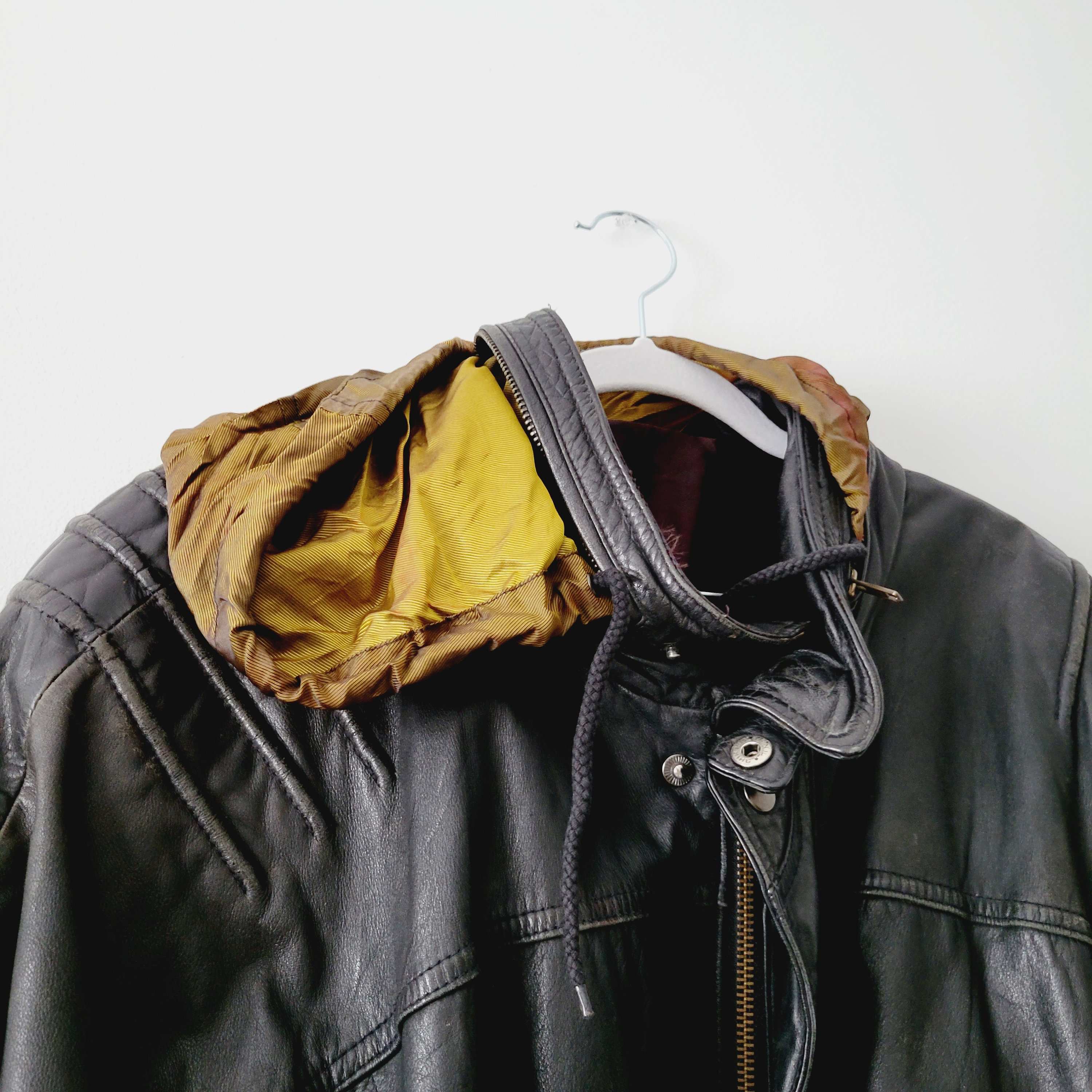 Vintage 90s Black Leather Men's Biker Jacket. Boxy Fit Soft Vintage 90s Black Leather Men's Biker Jacket. Boxy Fit Soft