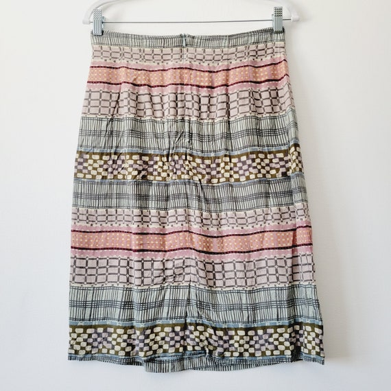 Muted Pastel Mixed Print Silk Pendleton Skirt. Vi… - image 6