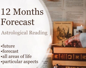 12 maanden voorspelling - Vedische astrologie lezen. Een jaarvoorspelling. Liefdesvoorspelling. Houd van astrologie. Jaarlijkse grafiek. Geboortehoroscoop - dezelfde dag