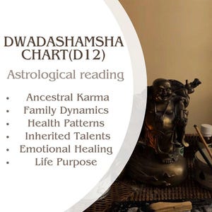Lectura de la carta astral Dwadashamsha: astrología védica, karma ancestral, dinámica familiar, patrones de salud y camino de vida. Sanación emocional: el mismo día