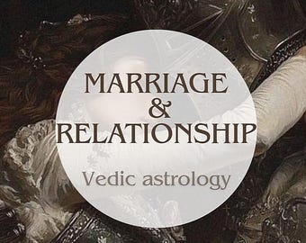 Astrologie védique : lecture de l'amour et du mariage, partenaire de vie futur, timing des relations, analyse du thème natal, traits de caractère du conjoint, liens karmiques