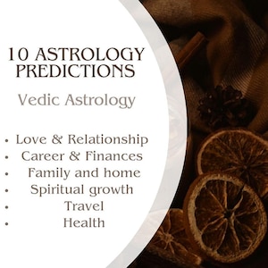 10 predicciones astrológicas védicas - Horóscopo personalizado / Carta astrológica / Horóscopo 2025 / Horóscopo del amor / Carta de tránsitos / Mismo día