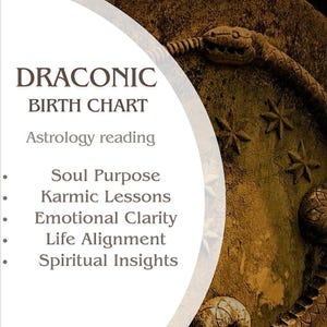 Lecture du thème natal draconique - Vies antérieures et connexion karmique | Analyse du thème natal | Lien spirituel | Voyage spirituel - Le même jour