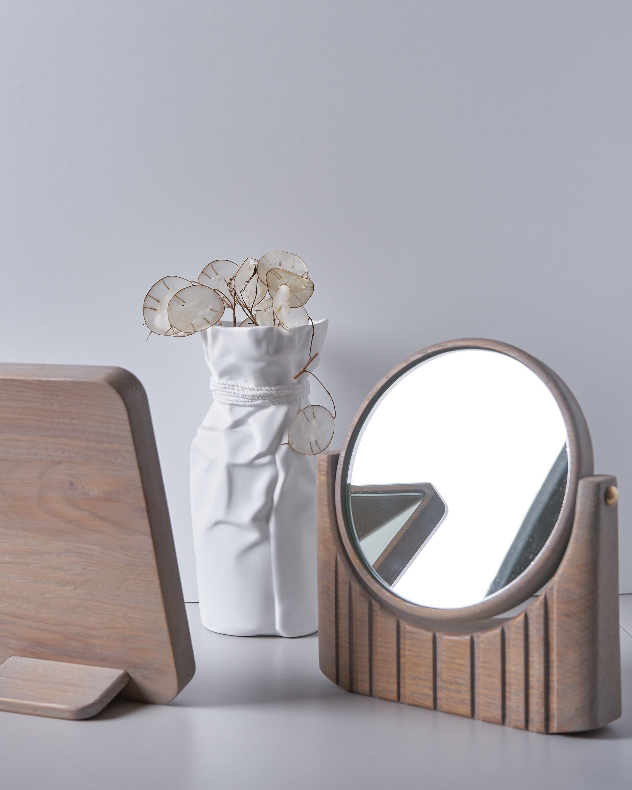 Wooden desktop mirror for best makeup compact mirror for Etsy