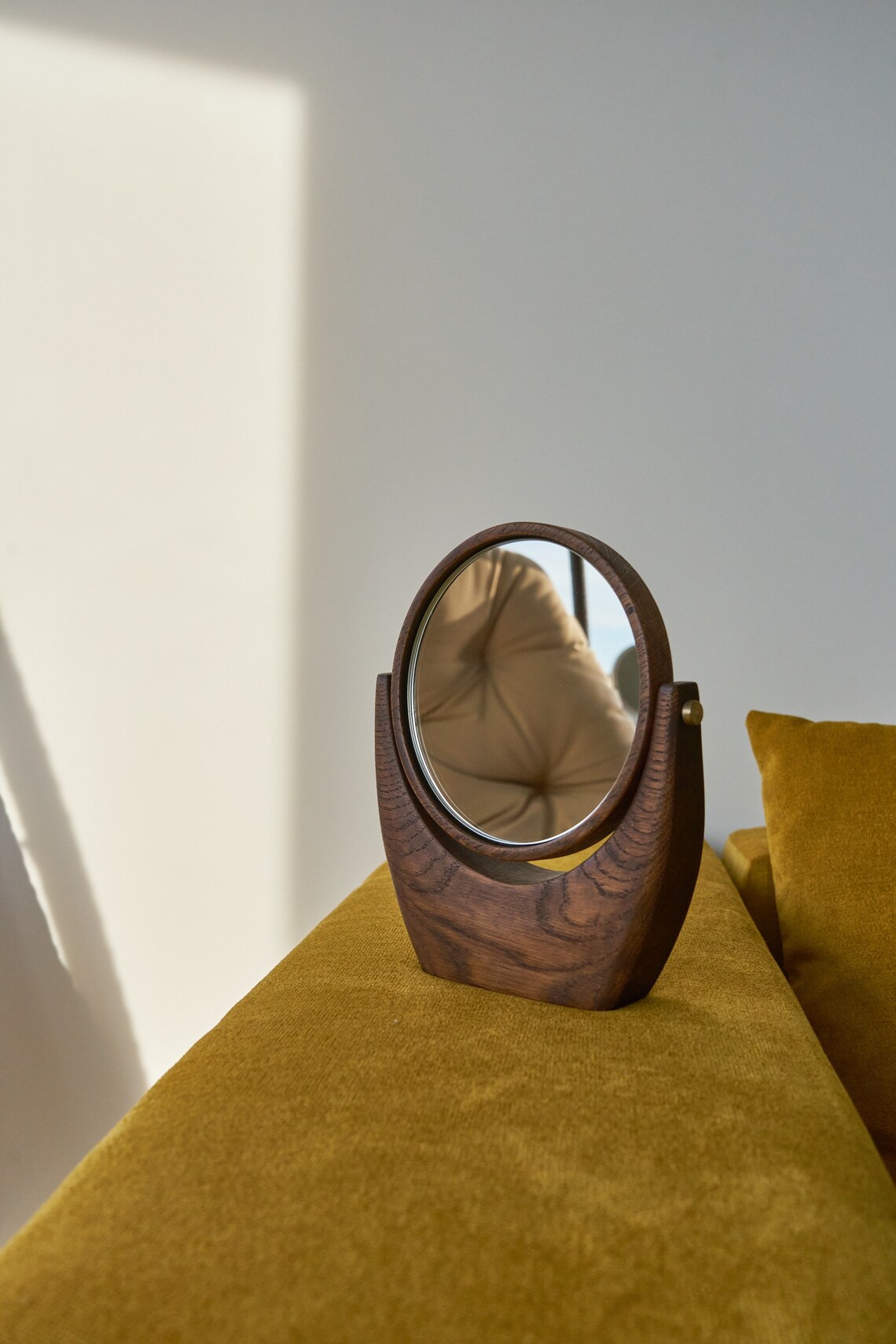 Wooden desktop mirror for best makeup compact mirror for Etsy