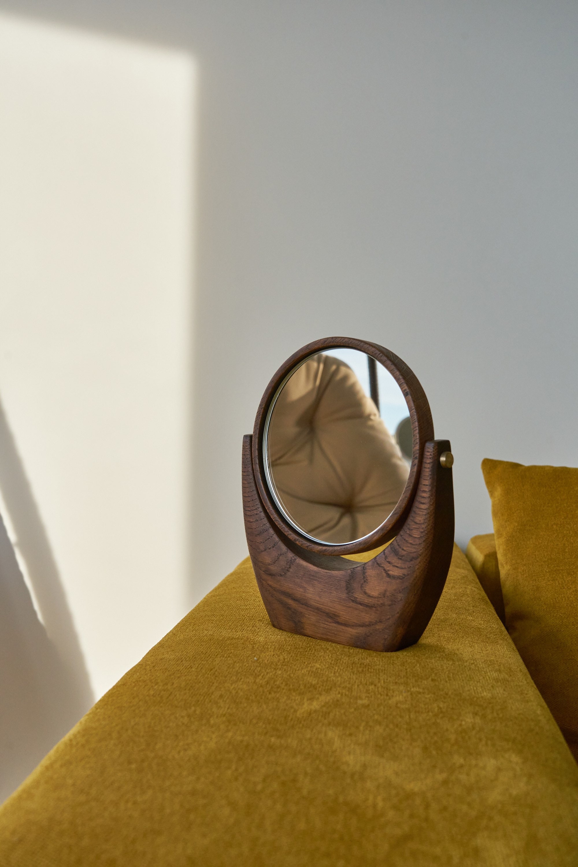 Wooden desktop mirror for best makeup compact mirror for Etsy