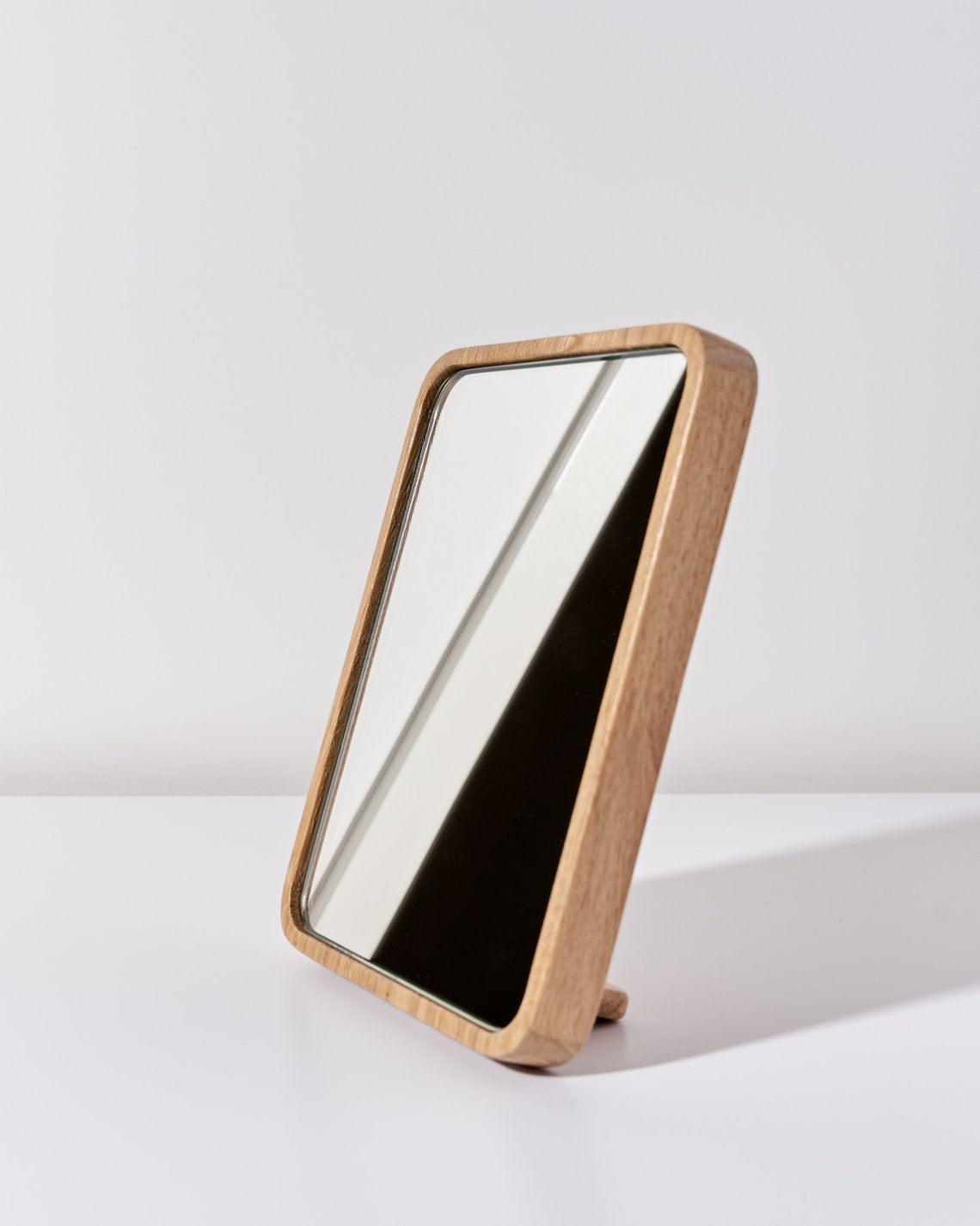 Wooden desktop mirror for best makeup wooden frame mirror for Etsy