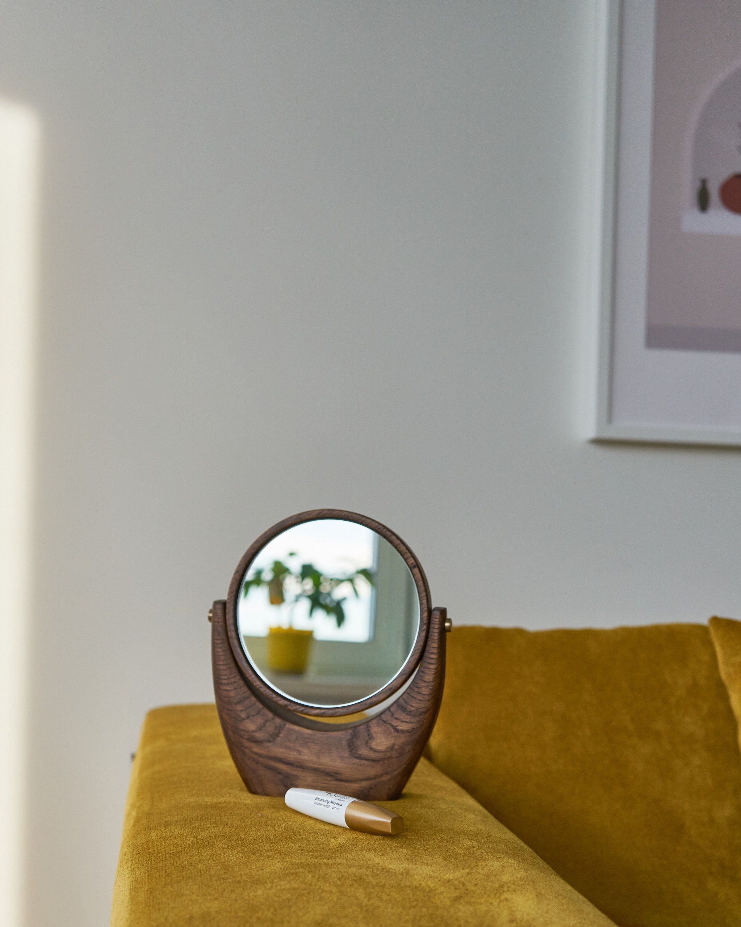 Wooden desktop mirror for best makeup compact mirror for Etsy