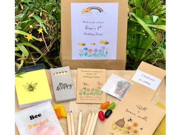 Personalized Eco Friendly Kids Birthday Party Bags candles/flowers Quality!