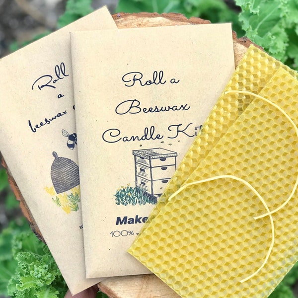 Beeswax Roll a candle making kit - Eco friendly gift / party bag filler / thank you / Easter