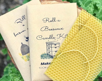 Beeswax Roll a candle making kit - Eco friendly gift / party bag filler / thank you / Easter