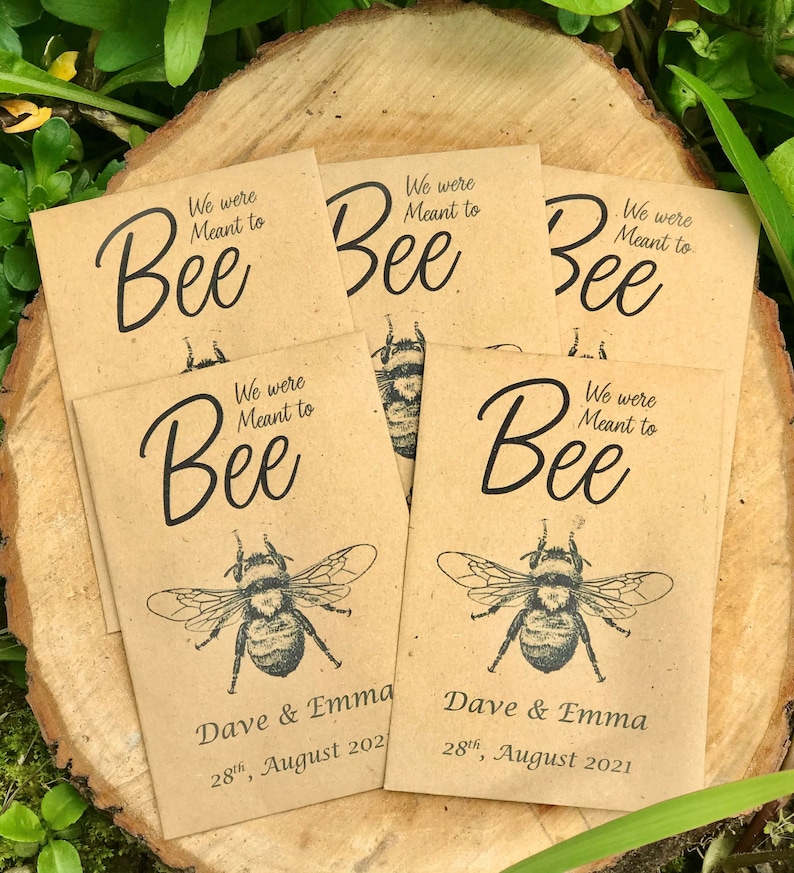 Wildflower Seed Wedding Favour Packets Personalised X 10 Inc Etsy UK