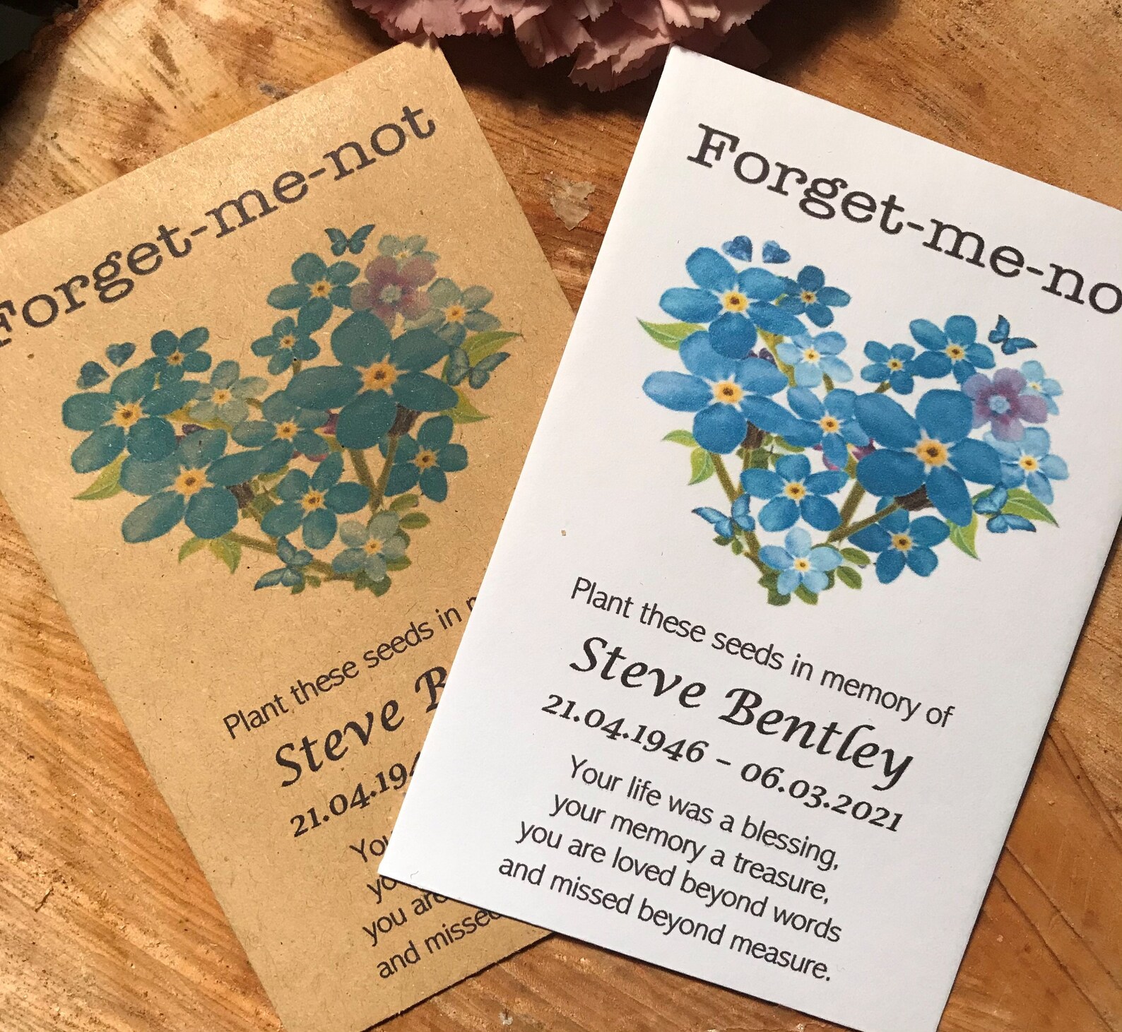 10 Personalised Seeds Funeral Memorial Memory Etsy