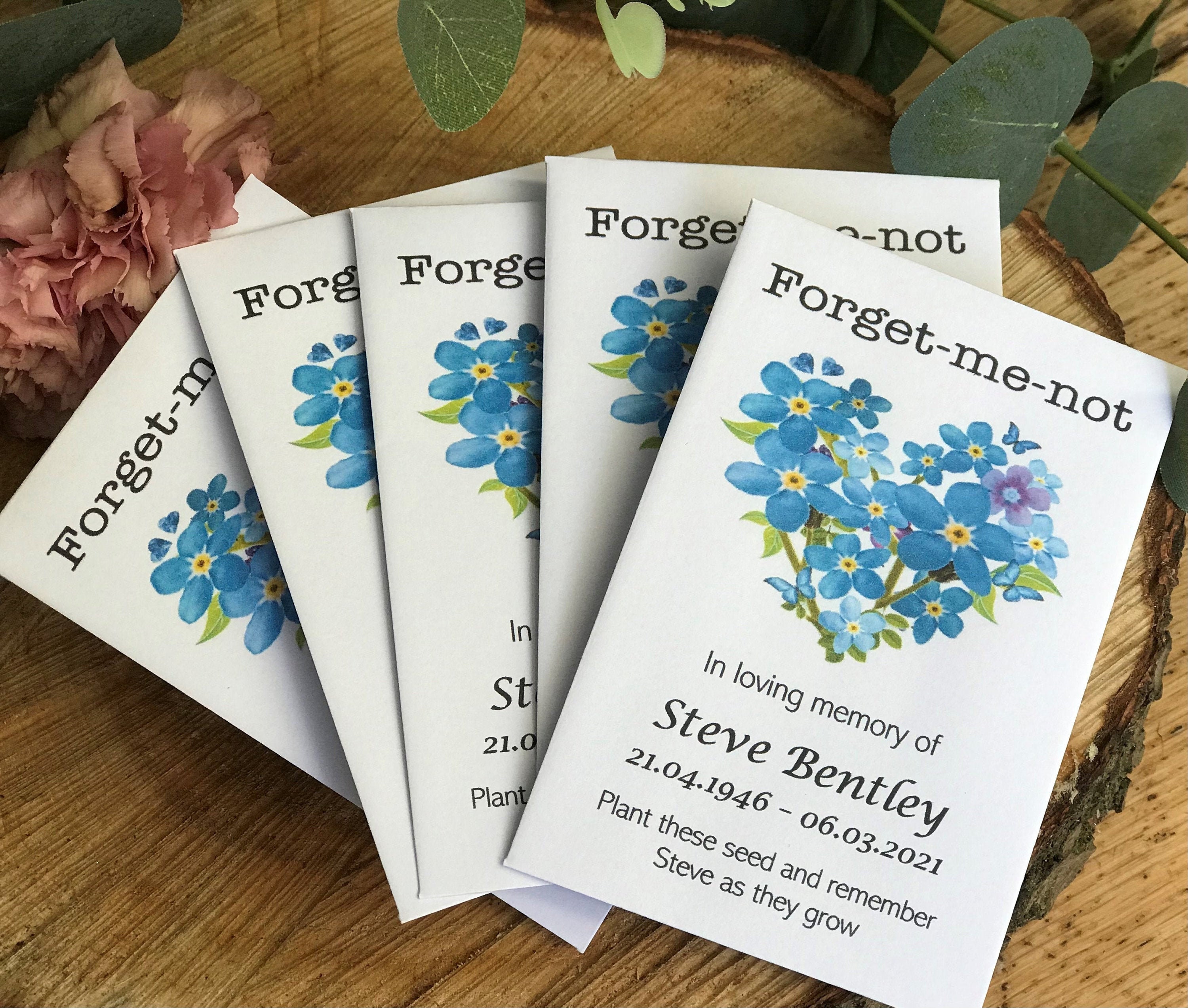 10 Personalised seeds Funeral Memorial Memory Etsy