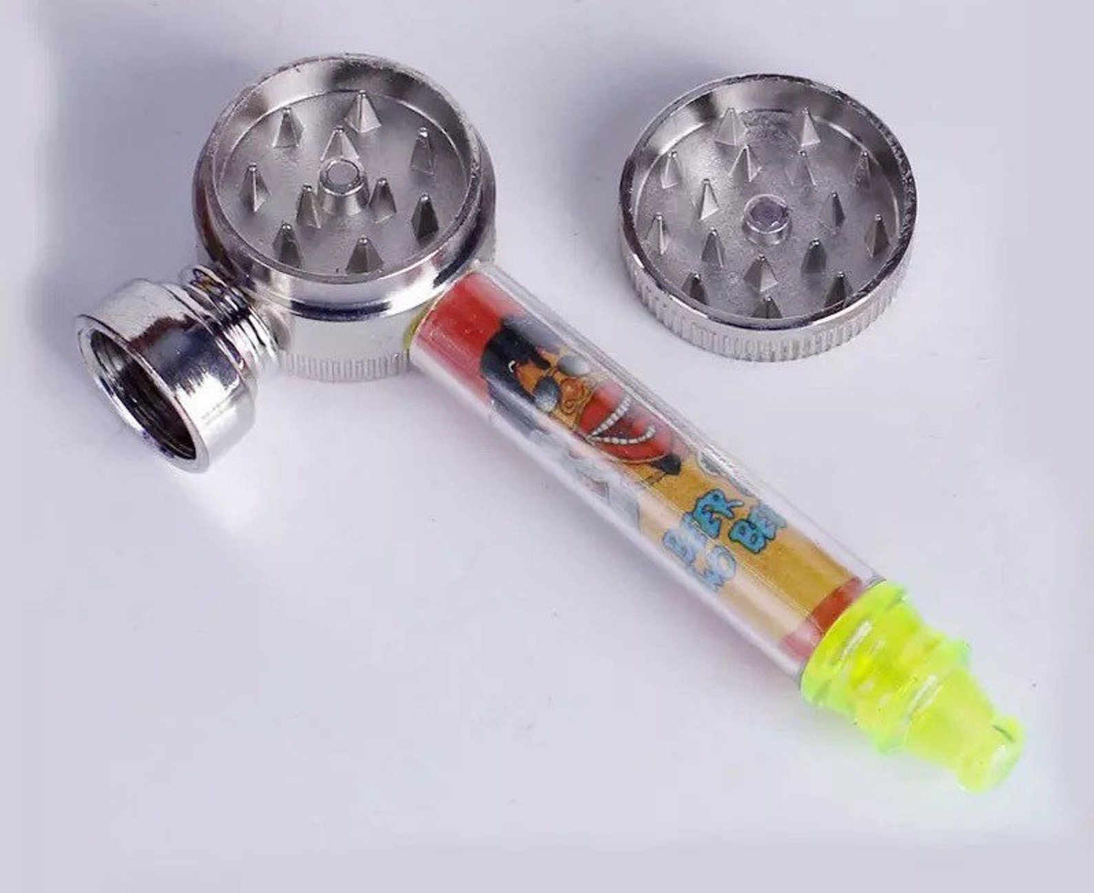 2 in 1 Smoking Pipe Grinder combo Art portable Unique Portable Etsy