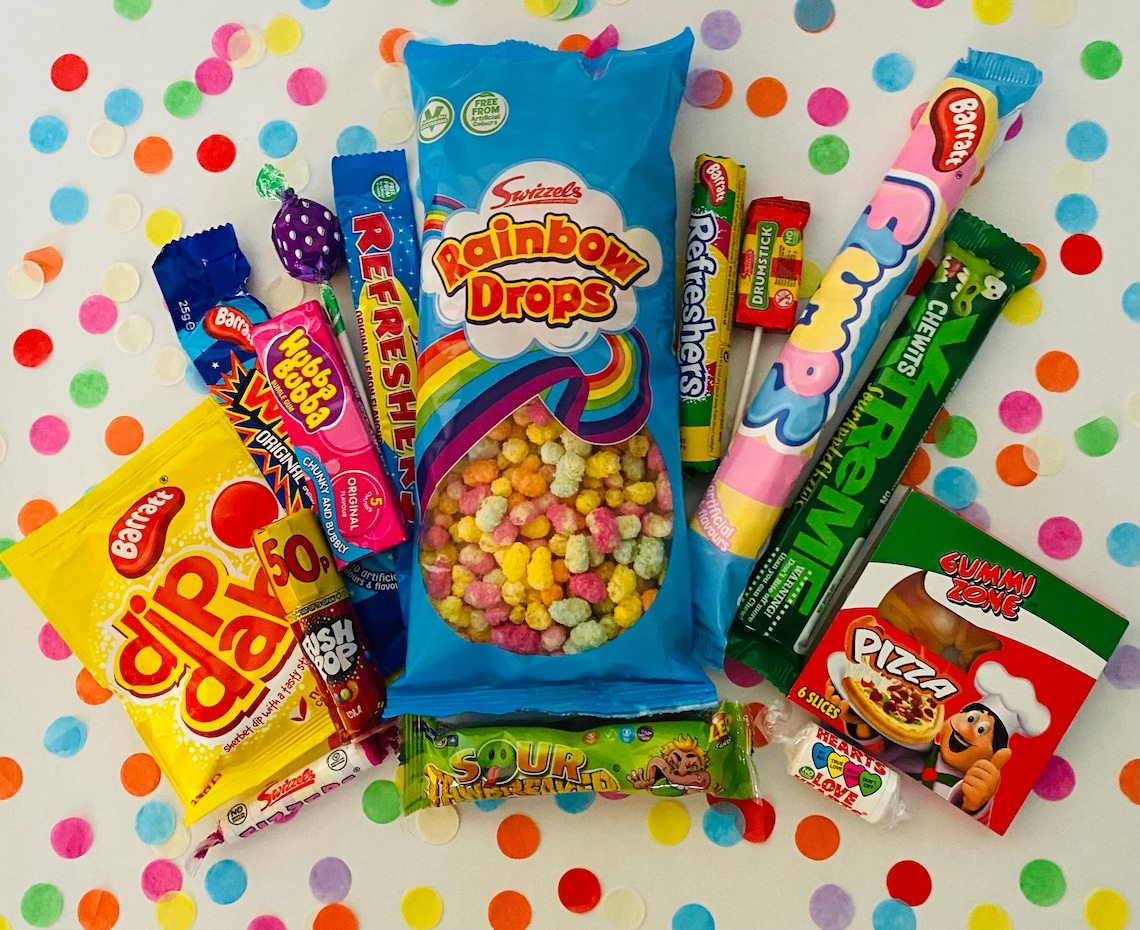 90s Nostalgia Gift Box/ 90s Birthday Gift/ Retro sweets box/ Etsy