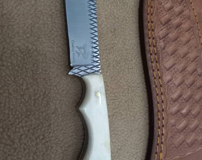 Custom Hand Made Full Tang Hoof Rasp Steel Cowboy Bull Cutter Knife ...