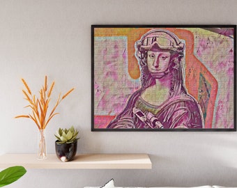 Graffiti Mona Lisa Jigsaw Puzzle, Funny Mona Lisa Jigsaw Puzzle, Soldier, Adult Jigsaw Puzzles, Family Puzzle, Wall Art, Home Decor