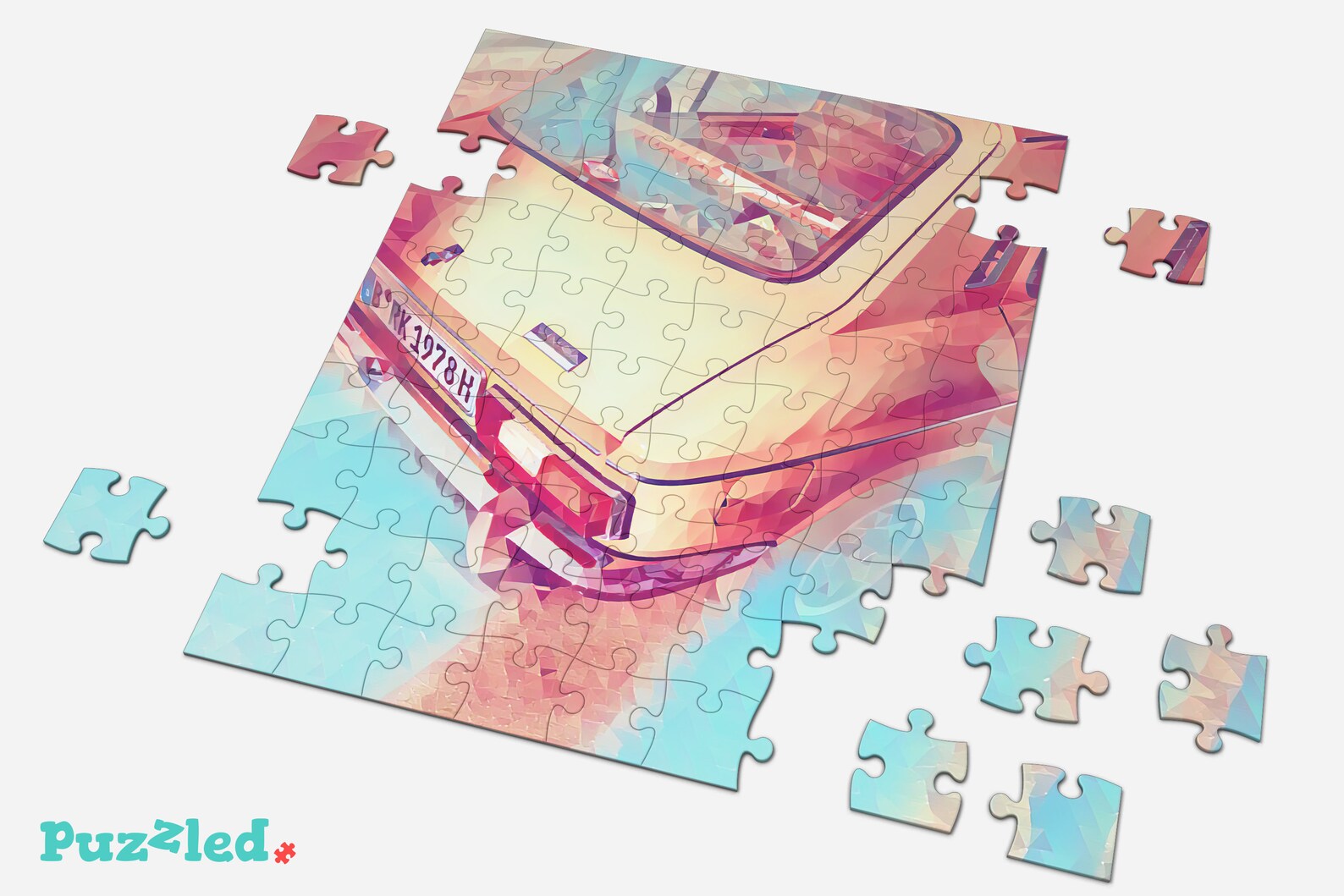 Car Jigsaw Puzzle, Jigsaw Puzzle, Puzzle for Adults, Classic Car, Car Wall Art, Home Decor