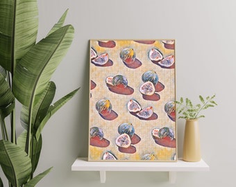 Fig Art Jigsaw Puzzle, Jigsaw Puzzle for Kids, Adults, Fruit Jigsaw Puzzle, Ficus Carica, 500 Pieces Puzzle, Fruit Art, Home Decor