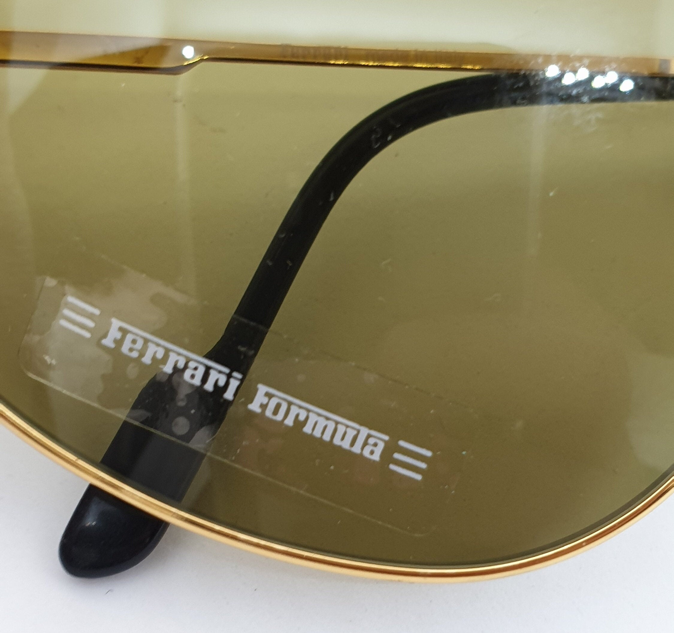 Lunettes De Soleil Ferrari Formula F2 Vintage Années 80 - Modèle F40 - Monture Noire Unisexe