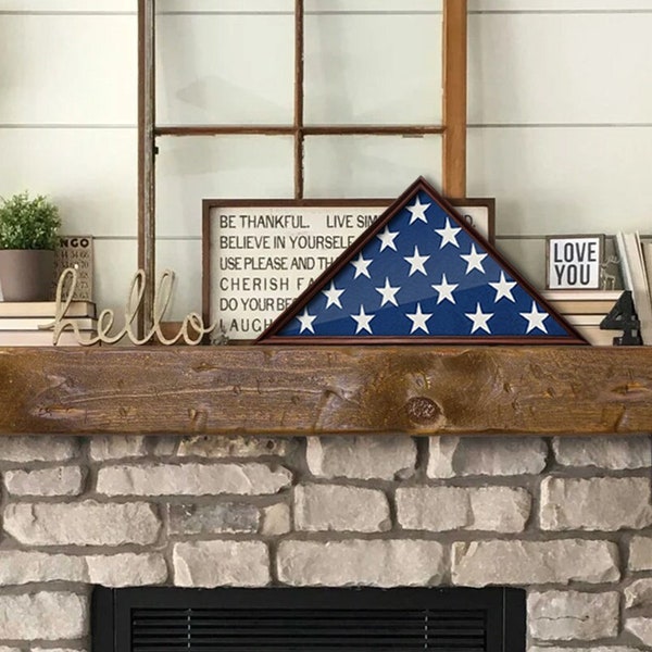 Memorial Flag Display Case for Burial, Flag Case, Veterans Keepsakes, Military Keepsakes, Military Gifts, Memorial Gifts, Flag Shadow Box