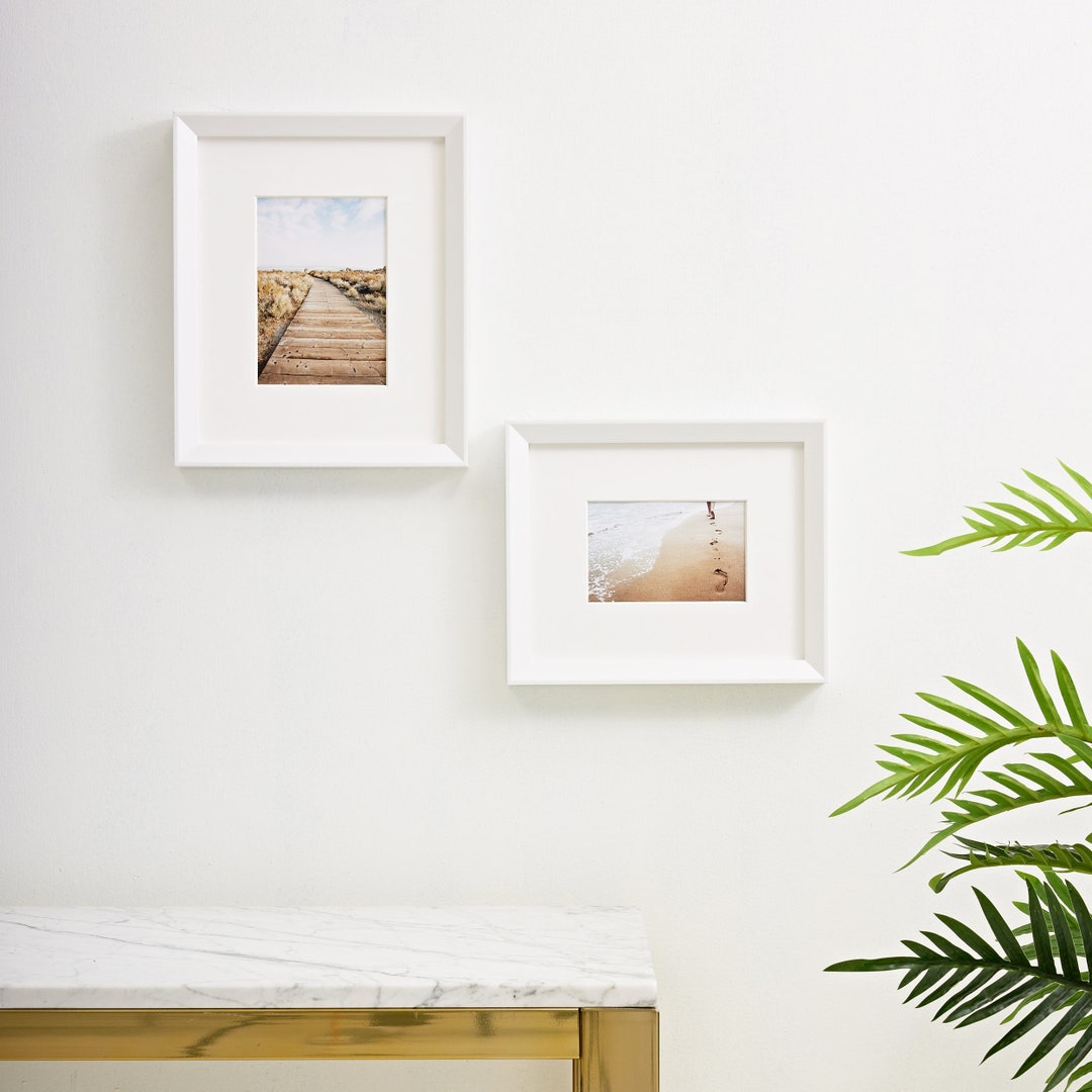 4x6, 8x10 White Picture Frame, Wall Hanging and Table Top, Ecofriendly