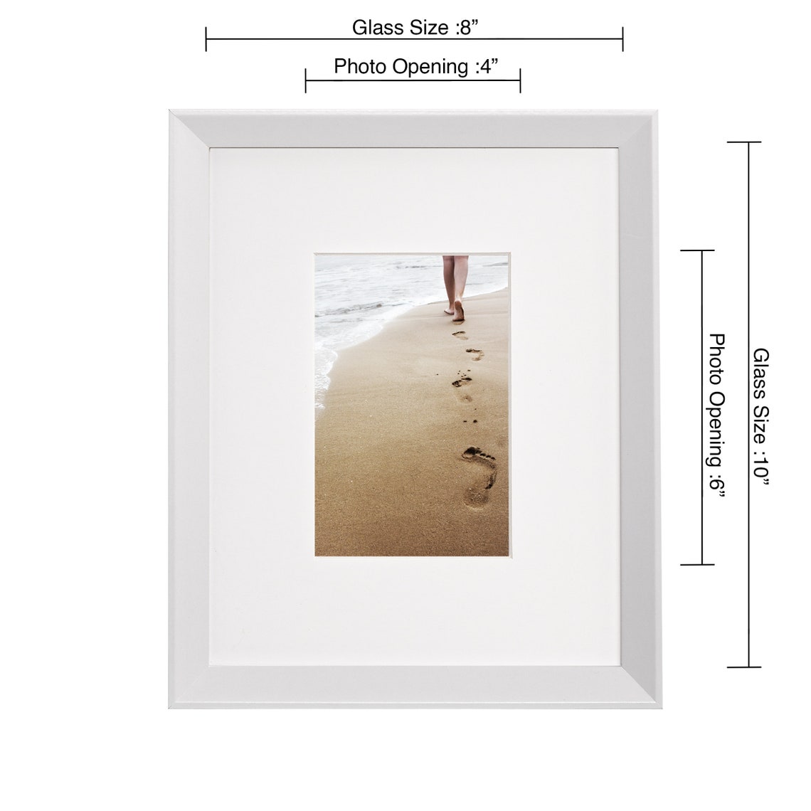 4x6 8x10 White Picture Frame Wall Hanging and Table Top Etsy