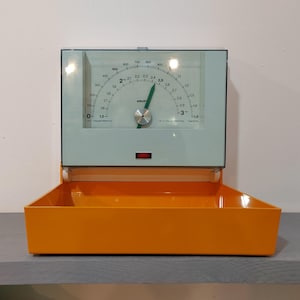 Vintage yellow kitchen scale spring system kitchen scale Gorenje Krups space age mid-century kitchen appliances made in Yugoslavia