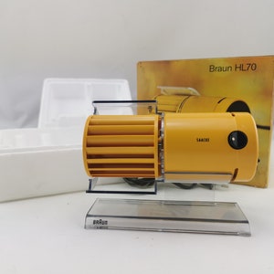 Vintage 1970s BRAUN HL 70 Desk Fan in Original Box Designed by