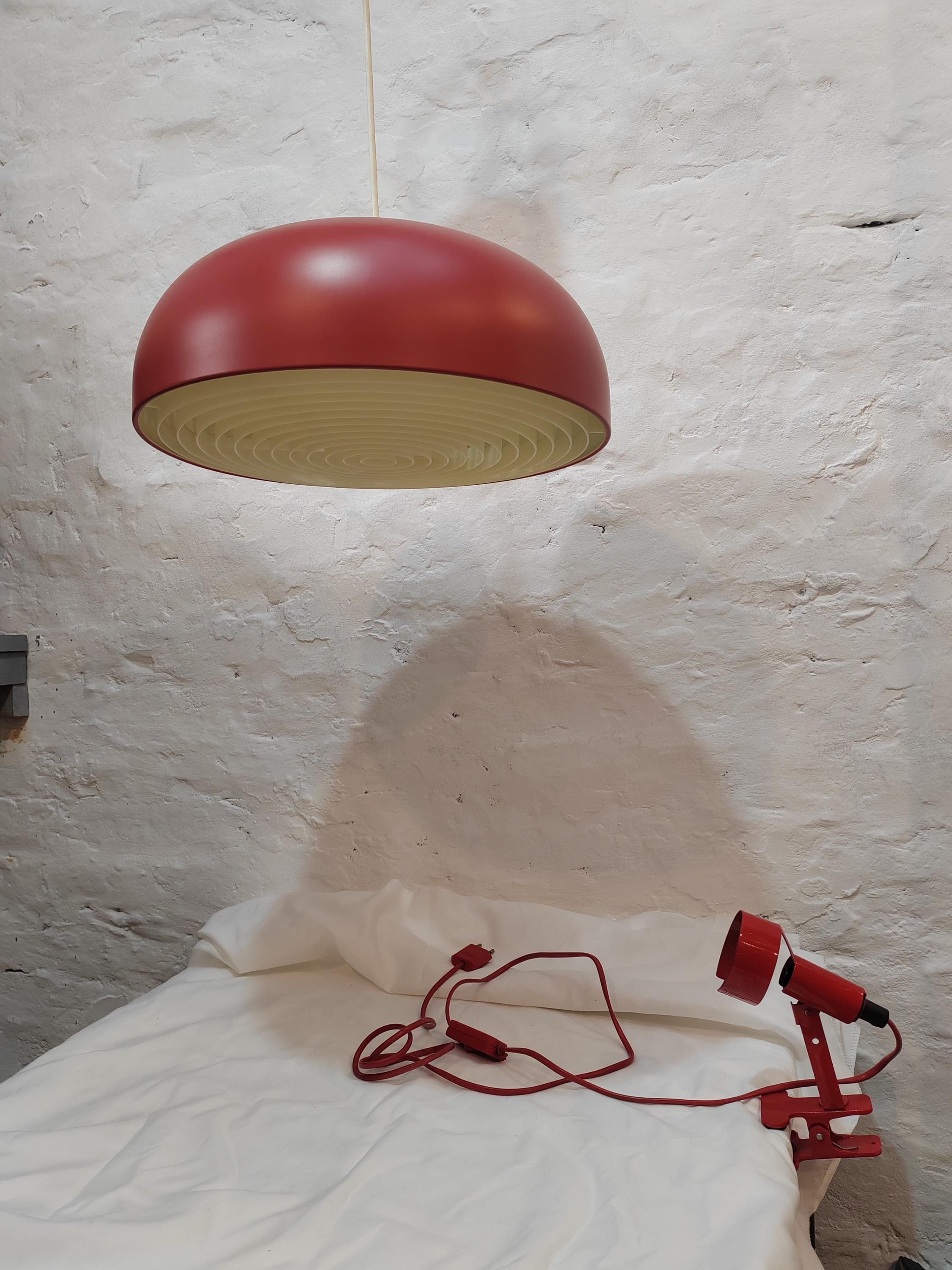 ヴィンテージ IKEA レッド シーリングランプ ペンダントライト