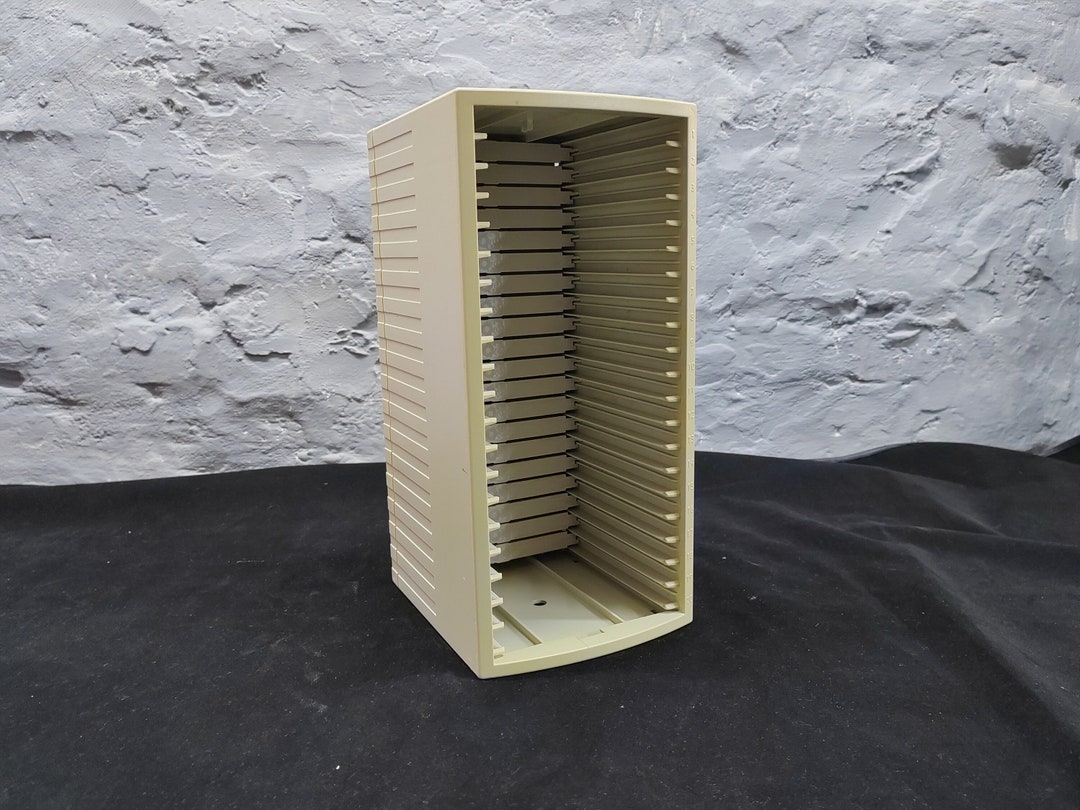 Retro CD System Rack Made by Actiu Spain CD Case 20 Cds Storage Holder ...
