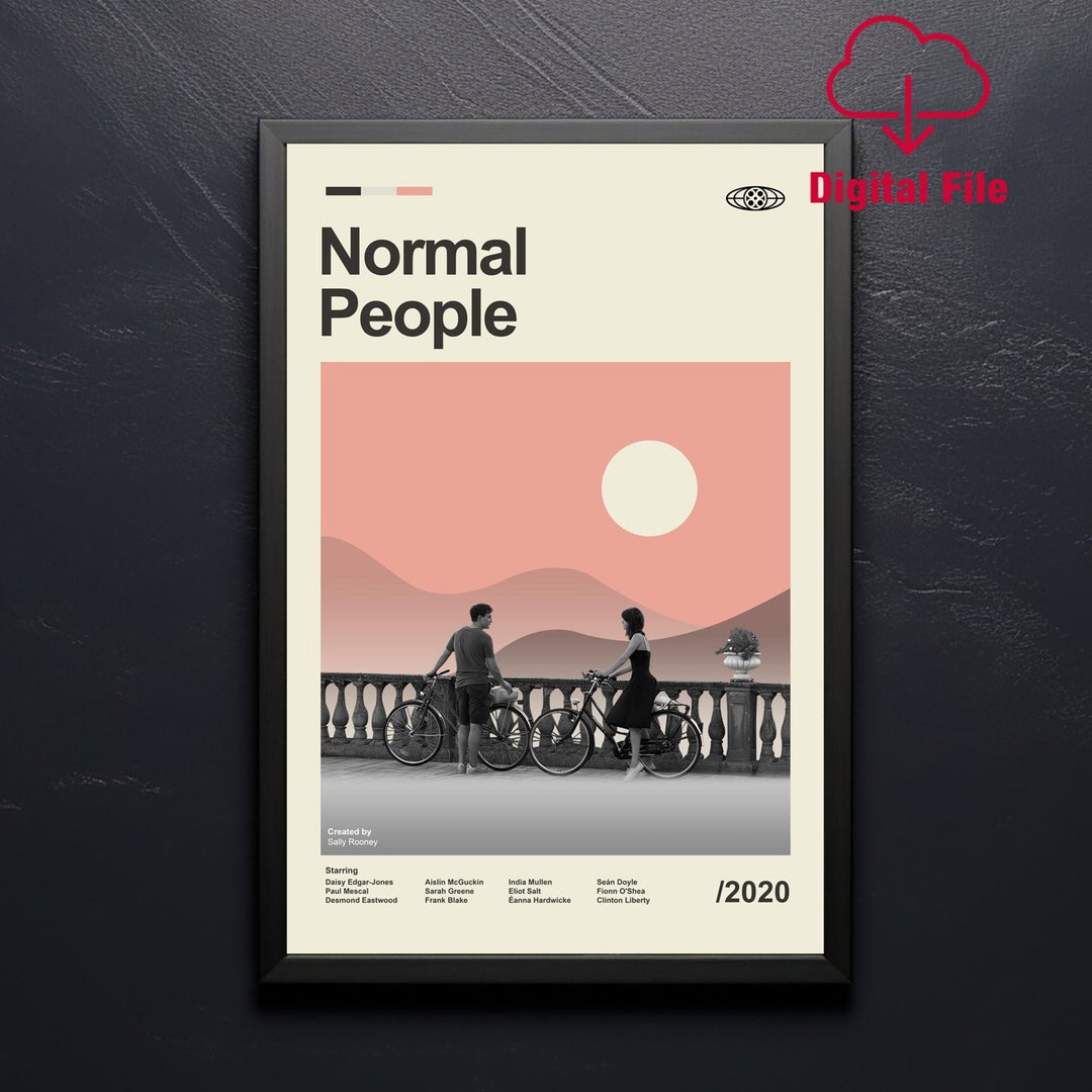 Normal Person Posters Mid Century Modern Normal People Poster Digital Print, Modern Movie ...