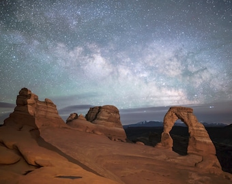 Delicate Arch  Print  | Milky Way Photo | Landscape Wall Art | Arches National Park | Utah