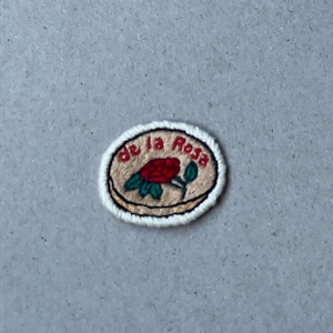 Hand Embroidered Mexican De La Rosa Mazapan patch// sew on patch
