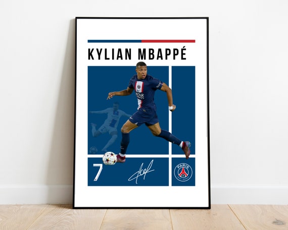 Kylian Mbappe Poster Gift for Football Lovers Kids Room Decor Art