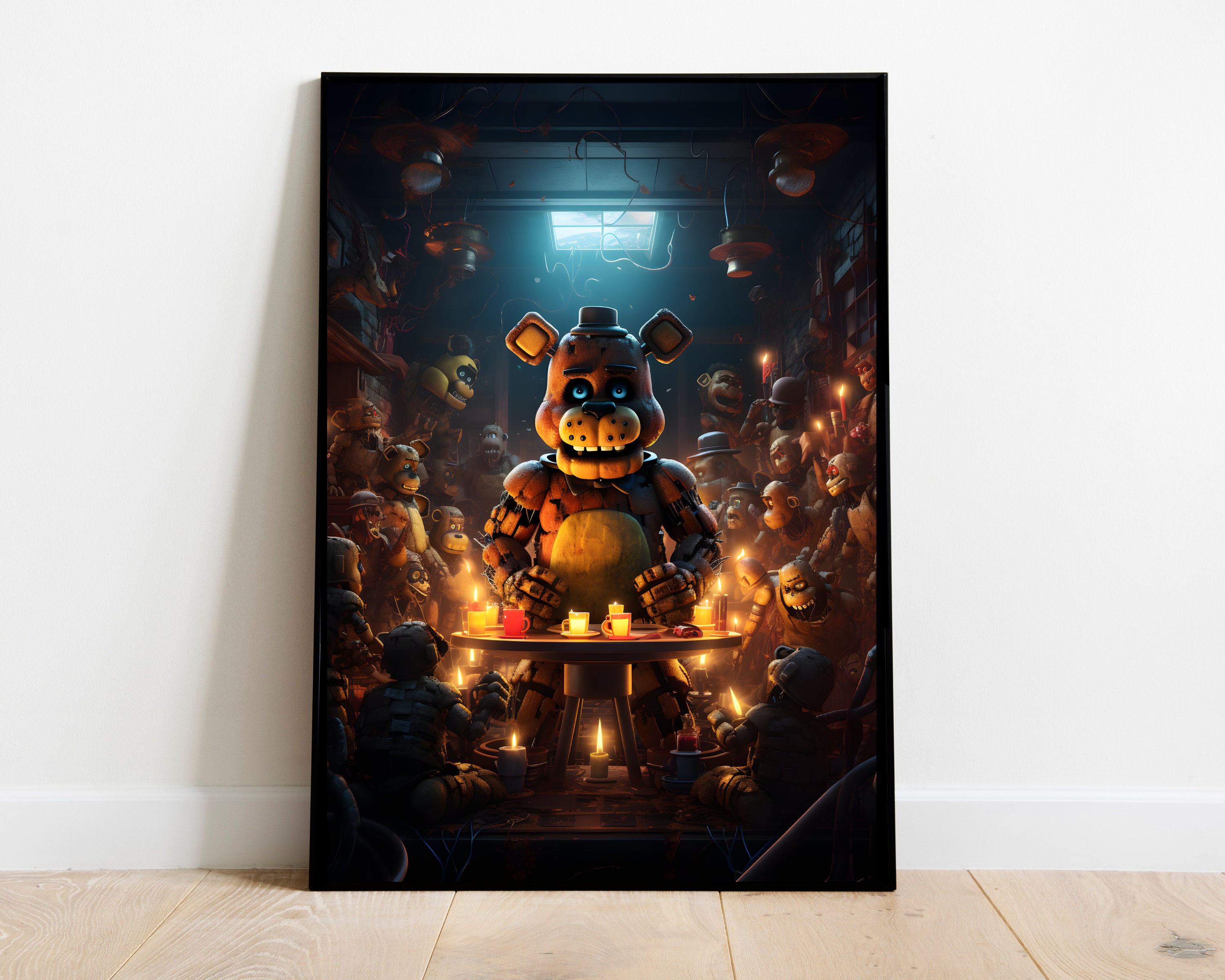 Five Nights at Freddys - Fazbear Poster Emoldurado, Quadro em