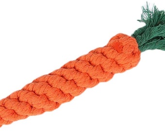 JUNGEN Haustier Hundespielzeug Dog Toys Kreative Karotte Form Kauspielzeug Hund Seil Spielzeug, Orange