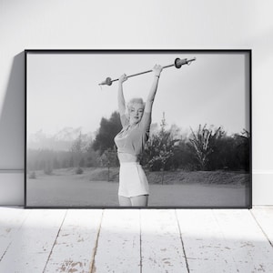 Marilyn Monroe Canvas Art: Modern Exercise Poster, Ready to Hang