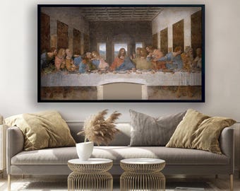 Jesus Christ Last Supper Canvas: Christian Wall Art
