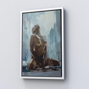Naked Woman Painting, Naked Woman Wall Art, Bedroom Canvas Art, Sensual Photo Wall Decor, Sensual Photo Art Canvas, Ready To Hang.