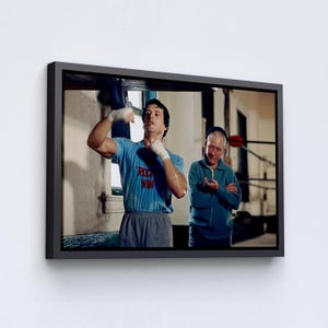 Rocky Balboa Canvas,  Motivation Poster, Rocky Balboa and Apollo Creed Boxing Match, Leroy Neiman Art, LeRoy Neiman Signed Artwork.