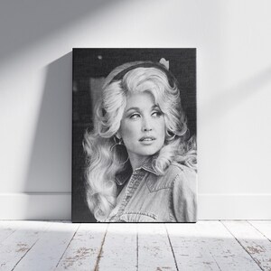 Dolly Parton Retro Canvas Art: Country Music Legend Poster