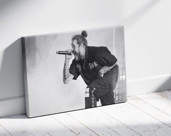 Póster de Post Malone: Arte mural de leyenda de la música, lienzo de motivación