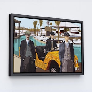 Peaky Blinders Canvas Print: Shelby Brothers TV Series Wall Art