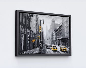 Retro New York City Poster: NYC Landspace Art